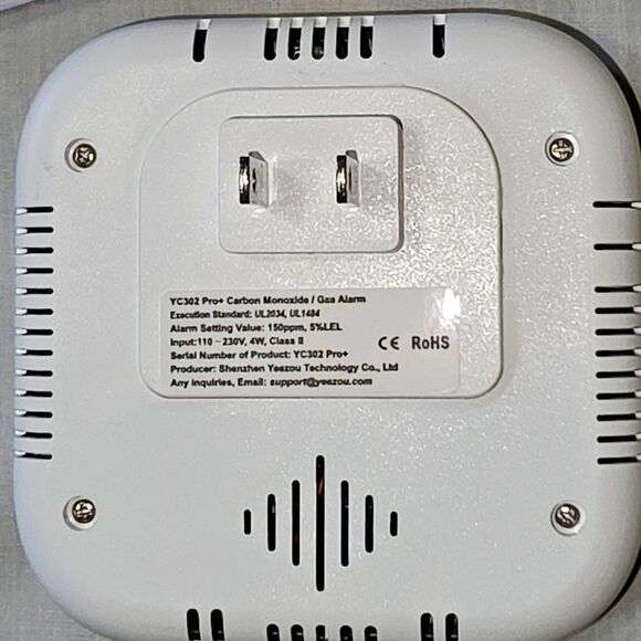 ProtectMeter 4-in-1 Carbon Monoxide Detector Natural Gas Propane Methane Plug-In - Picture 2 of 5